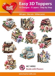 Hearty Crafts Easy 3D Toppers Books with Flowers HC14592