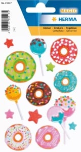 Herma glitter stickers snoep 1 vel 15517 (Locatie: HE058)