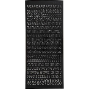 Jeje stickervel alfabet klein zwart 170290 (Locatie: R045)