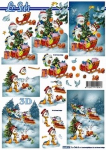 Le Suh cut out sheet snowman 777574 (Locatie: 5562)