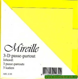 Mireille vierkante kaart geel 3 stuks 2110 (Locatie: Z52 )