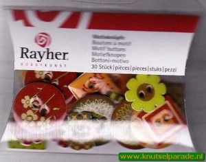 Rayher motiefknopen 30 stuks 79 145 00* (Locatie: 1C )