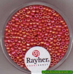 Rayher rocailles 2 mm oranje 17 gr. 1406234 (Locatie: K3)