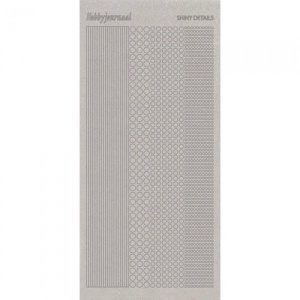 Shiny Details stickervel randjes glitter/zilver SDS001TZ (Locatie: e022)