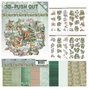 Stansboek Enchanting Christmas 24 afbeeldingen en 8 designpapier, 3DPO10049 (Locatie: 1179)
