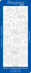 Starform sticker glitter zilver/goud 7029 (Locatie: i319 )