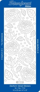 Starform sticker rozen velvet wit 7112 (Locatie: C343 )