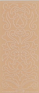 Starform sticker velvet barok krullen beige 7111 (Locatie: B361)