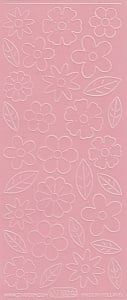 Starform sticker velvet bloemen roze 7100 (Locatie: B353 )