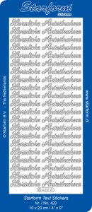 Starform sticker zilver herzliche anteilnahme 420 (Locatie: L110)