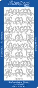 Starform sticker zilver vogels 8527 (Locatie: J350)