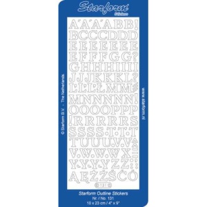 Starform stickervel alfabet hoofdletters goud 131 (Locatie: c041)