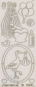 Starform stickervel glitter goud baby 9500 (Locatie: F106)
