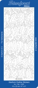 Starform stickervel goud cijfers 1203 (Locatie: F121)