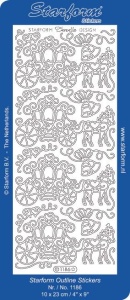 Starform stickervel huwelijk goud 1186 (Locatie: H191)