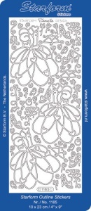 Starform stickervel jurken zilver 1185 (Locatie: t127)