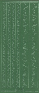 Starform stickervel randen velvet groen 7102 (Locatie: C295)