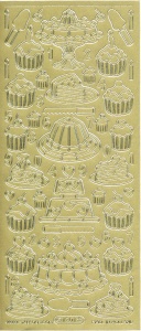 Starform stickervel taarten goud 1201 (Locatie: g156) - Img 2
