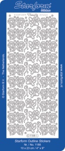 Starform stickervel vlinders goud 1188 (Locatie: N62)