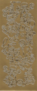 Stickervel goud circus DD5204 (Locatie: C221) - Img 2