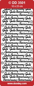 Stickervel goud Gute Besserung DD3501 (Locatie: A035)