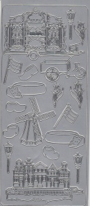 Stickervel holland zilver (Locatie: bb161)