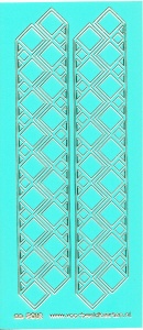 Stickervel mintgroen/goud nr. 3012 (Locatie: K173 )
