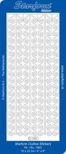 Stickervel starform randje goud 1083 (Locatie: U004)