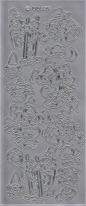 Stickervel zilver clowns DD5203 (Locatie: B249) - Img 2