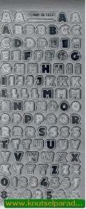 Stickervel zilver letters MD351551 (Locatie: C018 )