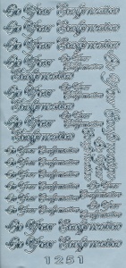 Stickervel zilver Your Confirmation 1251 (Locatie: e116)