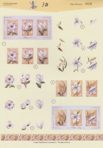 't Boekensteuntje knipvel witte bloemen 0028 (Locatie: 2412)