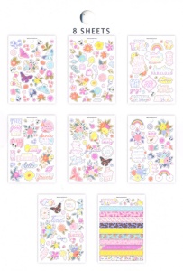 The Paper Studio Bright Floral Stickerboek 8 vel (Locatie: 0526) - Img 2