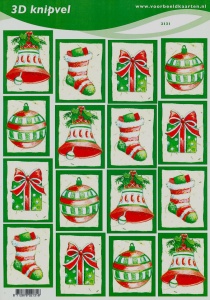 Voorbeeldkaarten knipvel kerst 2131 (Locatie: 5631)