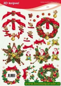 Voorbeeldkaarten knipvel kerst 2297 (Locatie: 5502)