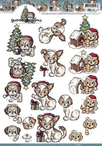 Yvonne Creations Christmas Puppies CD10561 (Locatie: 1108)