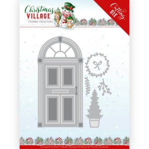 Yvonne Creations snijmal Christmas Door YCD10210 (Locatie: k92)