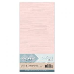 Card Deco linnen karton 13.5 x 27 cm, lichtroze, 10 stuks LKK-4K15