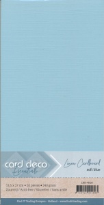 Card Deco linnen karton 13.5 x 27 cm zacht blauw, 10 stuks LKK-4K26
