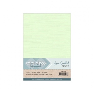 Card Deco linnen karton A5 lichtgroen 10 vel LKK-A519