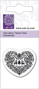Cart-Us Clear stamp Hart met rendier klein 001883/1114 (Locatie: BB002)