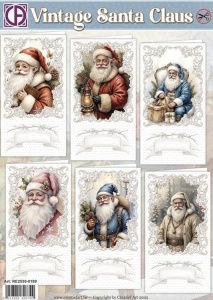 Creatief Art kaartenpakket Vintage Santa Claus RE2530-0189 (Locatie: 5012)