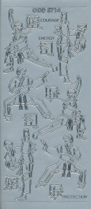 Doodey stickervel karate zilver DD5714 (Locatie: u223) - Img 2