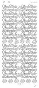 Find It stickervel glanzend zilver van harte beterschap CD3002 (Locatie: nn164 )