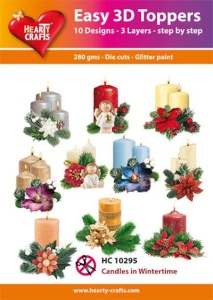 Hearty Crafts Easy 3D Toppers Candles in Wintertime HC10295