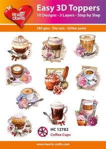 Hearty Crafts Easy 3D Toppers Coffee Cups HC12782