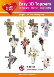 Hearty Crafts Easy 3D Toppers Condolence Crosses HC10480