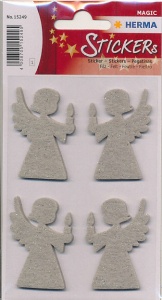 Herma stickers kerstengel vilt glitter 1 vel 15249 (Locatie: HE048)
