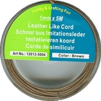 Hobby & Crafting Fun leren koord 1 mm bruin 12013-5004