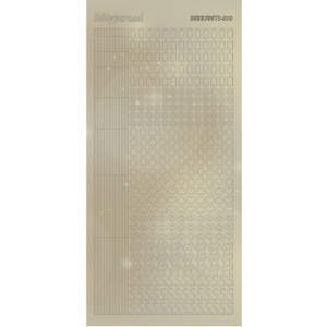 Hobbydots stickervel glitter goud STDP101 (Locatie: u124)
